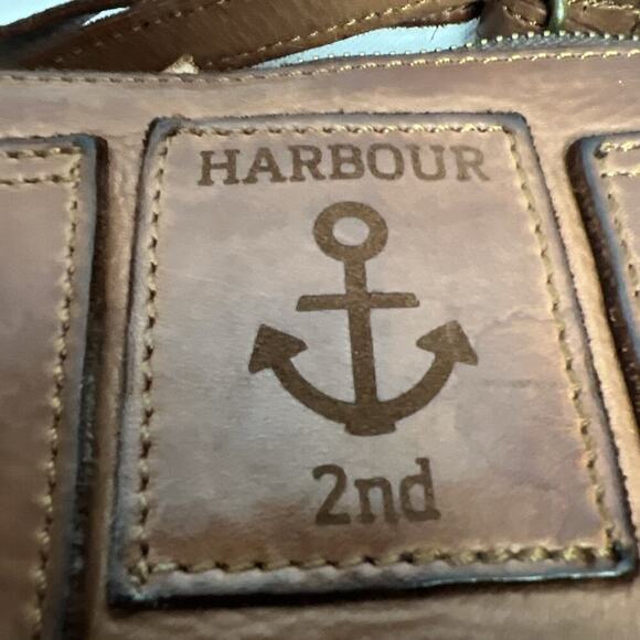 Harbour 2nd Leather Crossbody Luna Bag Compact Purse Brown Adjustable Strap - Picture 3 of 12